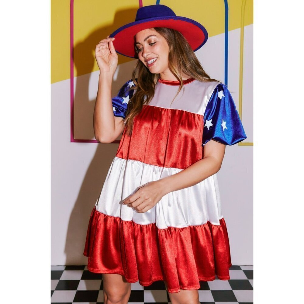 Baby You're a Firework Iridescent Flag Dress - Picture 4 of 5